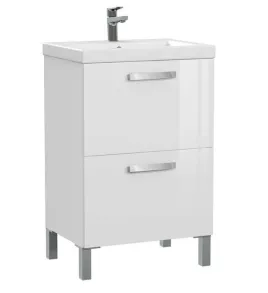 Тумба под раковину Cersanit Melar 64127, 50 см, подвесная/напольная, белая