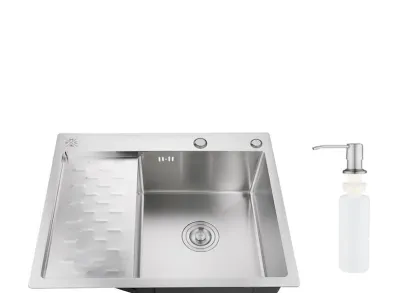 Кухонная мойка Ростовская Мануфактура Сантехники MRK 63 R MRK-6350R цвет Хром