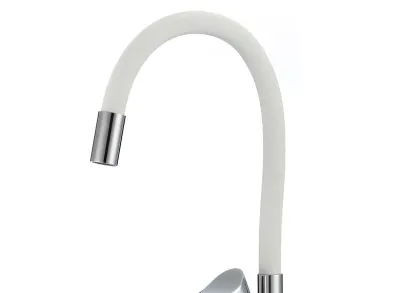 Смеситель для кухни Ростовская Мануфактура Сантехники SL137W-016F Хром Белый