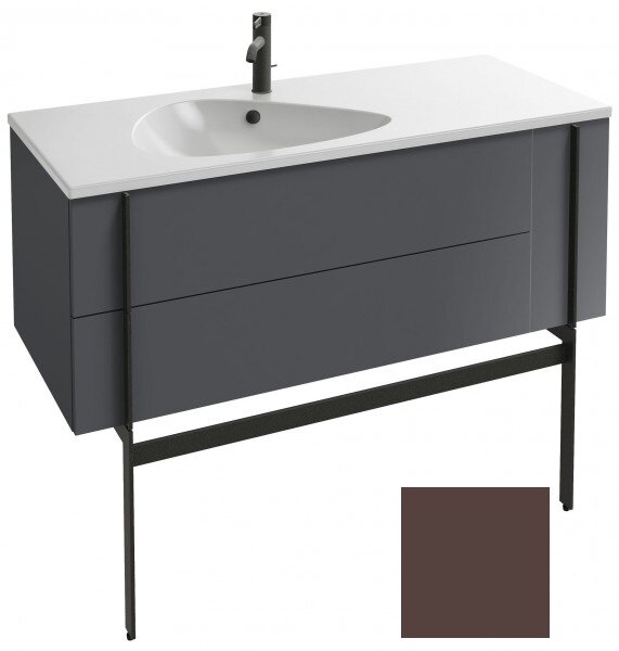 Тумба под раковину Jacob Delafon Nouvelle Vague 120 EB3036-N23, 3 ящика, цвет - ледяной коричневый глянцевый