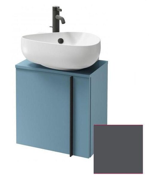 Тумба под раковину Jacob Delafon Nouvelle Vague EB3045G-442, цвет серый антрацит глянцевый, левая